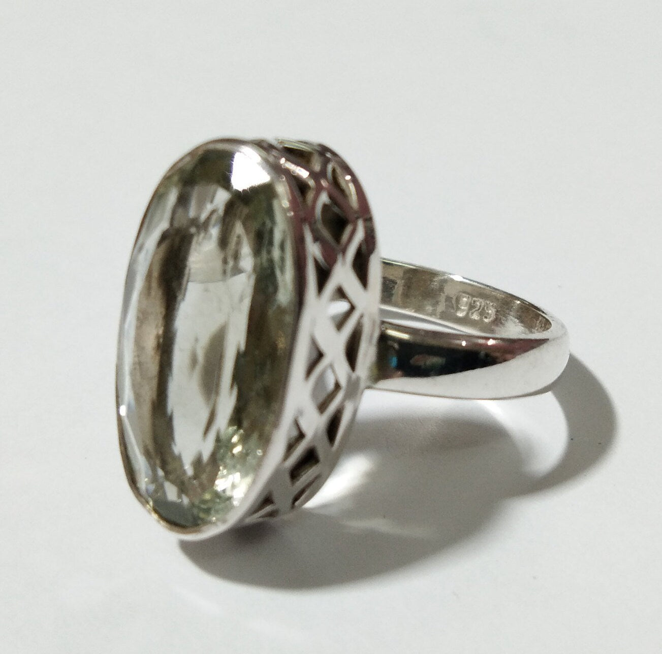 Natural Green Amethyst Ring, Solid 925 Starling Silver Rings, For Girls & Woman Rings, Gemstone Stylish Nice Making Silver Ring Jewelry